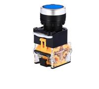 Interruttore a pulsante Pulsante di accensione e spegnimento autobloccante rotondo 1NO/1NC istantaneo con indicatore LED luminoso Auto-recupero(LA38-11D Blue,20PCS,Self-locking)