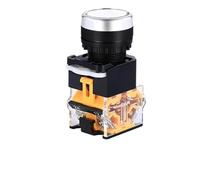 Interruttore a pulsante Pulsante di accensione e spegnimento autobloccante rotondo 1NO/1NC istantaneo con indicatore LED luminoso Auto-recupero(LA38-11D White,5PCS,Self-reset)