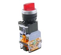 Interruttore a pulsante rotativo LA38-11XD/2 con lampada 22MM Interruttori a manopola LED a scatto a 2 posizioni 3 posizioni Multicolore Opzionale Componenti elettronici (Color : Red-2 Position, Siz