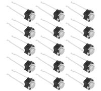 Interruttore a Pulsante Rotondo a 2 Pin, Bianco | Rame e Plastica, Tocco Leggero e Attivazione Precisa, per Breadboard e Laboratori Stem