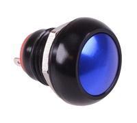 Interruttore A Pulsante Rotondo In Metallo Blu Con Blocco 12Mm NO/NC