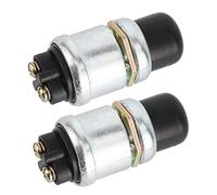Interruttore a Pulsante SPST 12V 50A per Avviamento Motore e Clacson 2 Pezzi Resistente Acqua e alla Polvere Ottone Nichelato Auto Barche Veicoli Marini Montaggio Semplice ABS e Lega di Alluminio