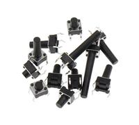 Interruttore a pulsante tattile 20 pezzi Interruttore a pulsante DIP 6X6X4.3 Light Touch 6 * 6 * 4.3/5/6/7/8/9/10/11/12/13MM The Power 4Pins(6x6x11mm)