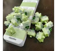 Interruttore a scatto in bambù Matcha interruttore a tastiera meccanica da gioco lineare personalizzato verde 3 Pin 45g copertura trasparente lubrificazione di fabbrica