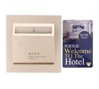 Interruttore a Scheda per Hotel, 40a, Ritardo Tre Fili, Oro | Pannello Pc, Controllo Sicuro e Affidabile, per Alloggio e Pensione, Design Semplice ed Elegante
