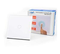 Interruttore a sfioramento Vetro PNI SH101, bianco con indicatore LED