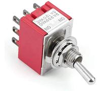 Interruttore a, sizioni 5 Pezzi ON-ON Interruttore a levetta a 2 Posizioni a 3 Posizioni 3PDT 9 Pin 6mm 2A/250VAC 5A/120VAC Coperchio del Coperchio del Bagagliaio Imp