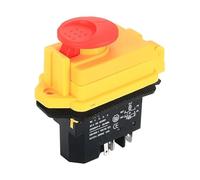 Interruttore a solenoide impermeabile DZ04 DZ05 DZ-6 con pulsante elettromagnetico impermeabile AC 250V 6A for macchina, sega, taglierina, trapano.(AL121808F-RGY)