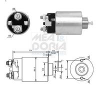 Interruttore a solenoide, motorino di avviamento MEAT & DORIA 46178 3 1.3 2003-