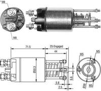 Interruttore a solenoide, motorino di avviamento per A 112 1 1984-1986