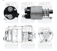 Interruttore a solenoide, motorino di avviamento per AVENSIS (_T25_) 1.8 2003-