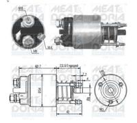 Interruttore a solenoide, motorino di avviamento per COMBO Tour 1.7 2001-2004