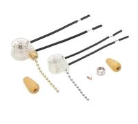 Interruttore a Tiretto Universale, 2 Pezzi Tirante, Catena, Pull Cord della Luce, Per Applique da Parete a LED, Ventilatore da Soffitto, Lampada da Bagno