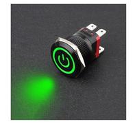 Interruttore ad alta corrente da 22 mm, finitura nera ossidata, interruttore impermeabile con avviamento automatico e ripristino(Power label-G,LOCKING_9-24V)
