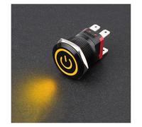 Interruttore ad alta corrente da 22 mm, finitura nera ossidata, interruttore impermeabile con avviamento automatico e ripristino(Power label-Y,RESET_9-24V)