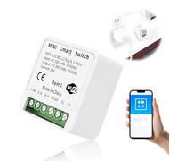 Interruttore Alexa Luci Interruttore Smart WiFi Interruttori Intelligente 2.4GHz Interruttori Wifi Mini Interruttoro della Luce Smart Home Compatibile con Alexa/Tuya/Google Assistant