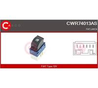 Interruttore alzacristalli al lato passeggero CWR74013AS CASCO per FIAT