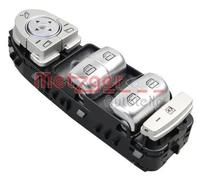 Interruttore alzacristalli anteriore cromo/nero 0916688 METZGER