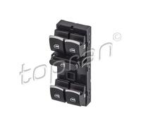 Interruttore alzacristalli anteriore cromo/nero 116 032 TOPRAN per VW PASSAT B7