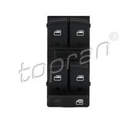 Interruttore alzacristalli anteriore nero 114 754 TOPRAN per AUDI Q7 A6 C6 Avant