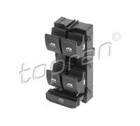 Interruttore alzacristalli anteriore nero 119 925 TOPRAN per VW SKODA SEAT CUPRA