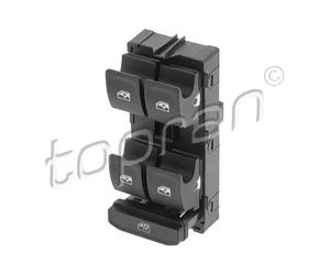 Interruttore alzacristalli anteriore nero 119 925 TOPRAN per VW SKODA SEAT CUPRA