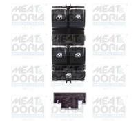 Interruttore alzacristalli anteriore Sx cromo/nero 26638 MEAT & DORIA per VW