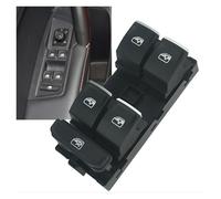 Interruttore Alzacristalli elettrico Per Golf MK7 Per Passat B8 Per Seat Per Leon Pulsante Controllo Principale Alzacristalli Elettrici Luce Rossa/bianca Pulsantiera Alzacristalli(ElectroplateRed)