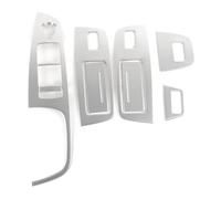 Interruttore Alzacristalli Elettrico Per Q7 2008-2015 Porta Bracciolo Finestra Sollevatore Pulsante Interruttore Pannello Decorazione Cornice Trim Interni Auto Adesivo Decorazione Auto(Argento)