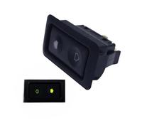 Interruttore Alzacristalli Finestrino Pulsante interruttore alzacristalli elettrico 10-30A per tutte le auto con luce verde 12/24 V Accessori universali 6Pi