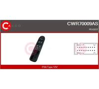 Interruttore alzacristalli lato conducente CWR70009AS CASCO per PEUGEOT 207