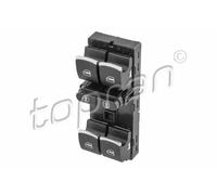 Interruttore alzacristalli Portiera veicolo cromo/nero 118 019 TOPRAN per VW