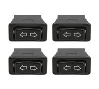 Interruttore Alzacristallo Elettrico, 4 Pezzi Interruttore Alzacristallo in Vetro a 5 Pin Interruttore Alzacristallo Universale Per Auto con Lampada Verde DC12V 24V Per Sostituzione Auto a 4 Porte