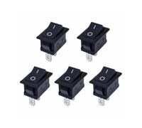 Interruttore alzacristallo elettrico Interruttore Pulsante 21x15mm SPST 2 Pin 6A 250V KCD11 Interruttore A Levetta A Scatto On/Off(Nero)