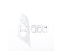 Interruttore Alzacristallo Elettrico Per Per X3 Per X4 Per F25 Per F26 2011-2017 Chrome Car Window Vetro Interruttore Sollevamento Bottoni Cornice Decorazione Della Copertura Trim(Silver)