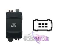 INTERRUTTORE ALZACRISTALLO PORTA A/DX,6 PIN,CONNET.MARRONE RENAULT MEGANE 06>08