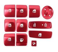 Interruttore Alzacristallo Pulsante Per Hyundai Per Tucson NX4 2021-2024 Auto Porta Bracciolo Alzacristalli Interruttore Pulsante Copertura Trim Interni Auto Adesivo Interni(Steel Red)