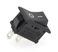 Interruttore Alzacristallo Pulsanti 5/20/100PCS KCD1-101 Interruttore a bilanciere 2 Pin Auto Barca Rotonda Dot Luce ON/OFF Rocker 6A 250V 10A 125V 15X21mm Interruttore a levetta Nero
