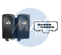 MAX Interruttore alzacristalli SRN106 – Anteriore sinistro 10 pin Grigio