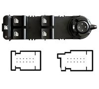 INTERRUTTORE ALZAVETRO PER ALFA ROMEO GIULIETTA 10 ANT.SX RETR.EL.RIB. 4INT 24PI