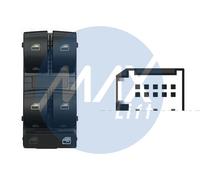 For Audi A4 11.2004>11.2007 Blocco Pulsanti alzacristalli porta Anter Sx 10pin