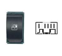 INTERRUTTORE ALZAVETRO PER FIAT DOBLO'05>09 PORTA ANT.DX 5 PIN CONN.VERDE/NERO