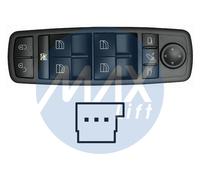 INTERRUTTORE ALZAVETRO PER MERCEDES B W245'05> NERO ANT.SX RETR.RIBAL. 4INT 3PIN