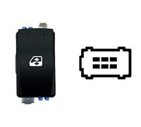 INTERRUTTORE ALZAVETRO PER RENAULT KANGOO 2008-2013 A.DX/P.SX=DX 6 PIN CONN.BLU