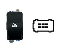 INTERRUTTORE ALZAVETRO PER RENAULT MASTER DAL 2010 A.DX/P.SX=DX 6 PIN CONN.BLU