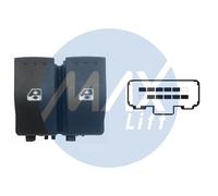 INTERRUTTORE ALZAVETRO PER RENAULT TRAFIC 2001 2006 ANTERIORE SX 10 PIN CON NERO