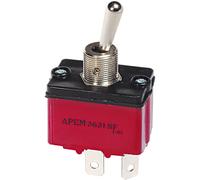 Interruttore APEM 3639NF/2, SPDT, On-Off-On 250V, 6A