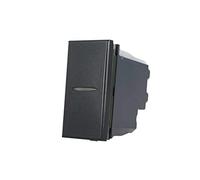 Interruttore Assiale 1P 16A Unipolare, Compatibile con Bticino Axolute (Nero)