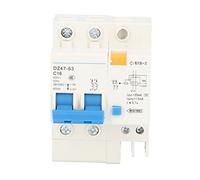 Interruttore Automatico 16A 30mA 400V 2P+N DZ47-63 C16, Protezione Dalle Perdite, Funzioni di Protezione Sovraccarico e Cortocircuito, Materiale Ecologico, Facile Usare,