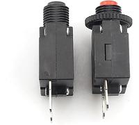 Interruttore automatico 1PCS 3A, 4A, 5A, 6A, 7A, 8A, 10A, 15A, 20A termico Protezione da sovraccarico Pulsante e cappuccio(Black Head,6A and cap)